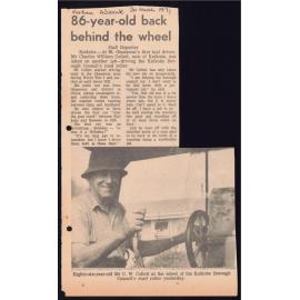 86-year-old back behind the wheel