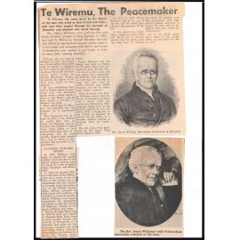 Te Wiremu, the peacemaker : Obituary of Mrs Henry Williams