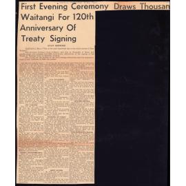 First Evening Ceremony draws thousands to Waitangi for 120th Anniversary of Treaty signing