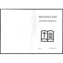 Waitangi Day church service booklet 