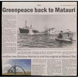 Greenpeace back to Matauri