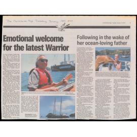Emotional welcome for the latest Warrior