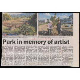 Park in memory of an artist 