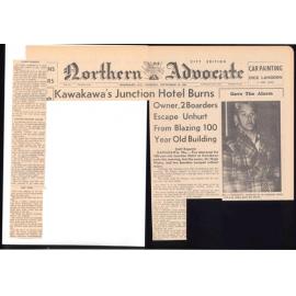 Kawakawa's Junction hotel burns