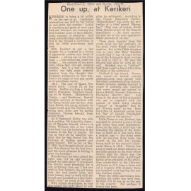 One up; at Kerikeri