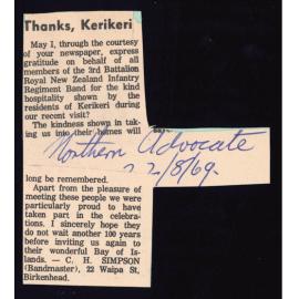 Thanks; Kerikeri