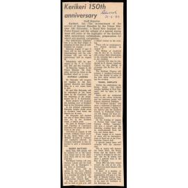 Kerikeri 150th anniversary