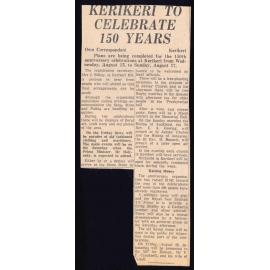 Kerikeri to celebrate 150 years