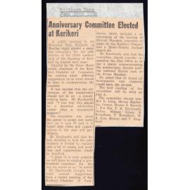 Anniversary committee elected at Kerikeri
