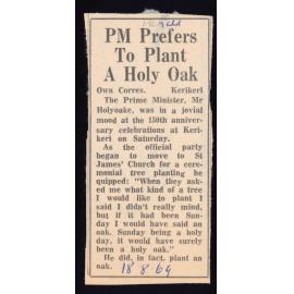 PM prefers to plant a holy oak