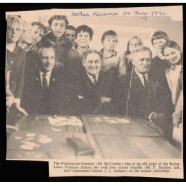 Postmaster General at Kawakawa Primary School; 1970 