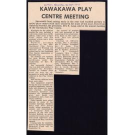 Kawakawa Play Centre Meeting