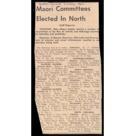 Maori committees elected in North