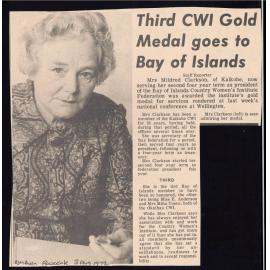 Third CWI gold medal goes to Bay of Islands