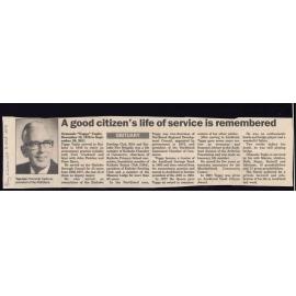 A good citizen's life of service is remembered