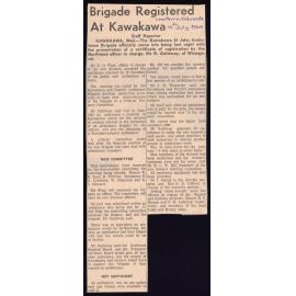 Brigade registered at Kawakawa: St John Ambulance ceremony