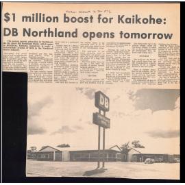 $1 million boost for Kaikohe: DB Northland opens tomorrow