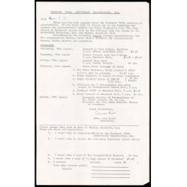 Invitation to Kerikeri 150th anniversary events and replies