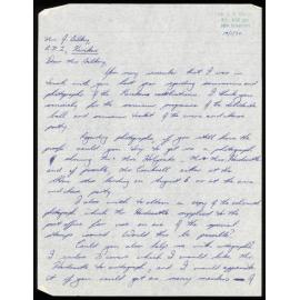Letter from H.S. Dixon to Joy Bilkey 