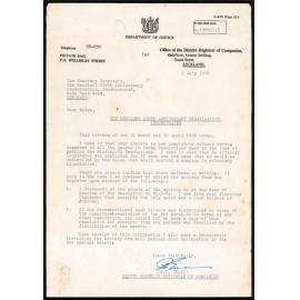 Letter from F.P. Evans to Anne Kool