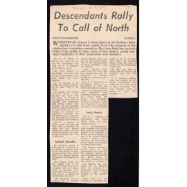 Descendants rally to call of North