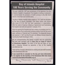 Bay of Islands Hospital: 100 years serving the community